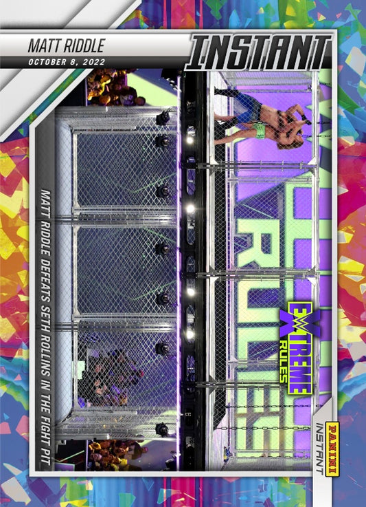 Matt Riddle – Matt Riddle Defeeats Seth Rollins in the Fight Pit trading card PW Catalog