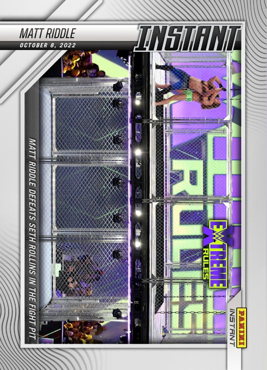 Matt Riddle – Matt Riddle Defeats Seth Rollins in the Fight Pit trading card PW Catalog