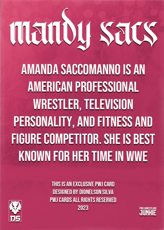 Mandy Sacs trading card PWcatalog
