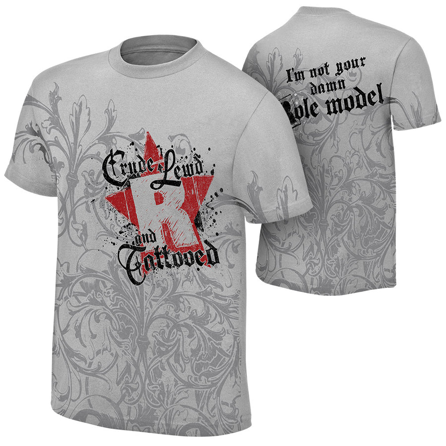 Edge "Crude, Lewd, and Tattooed" Retro T-Shirt