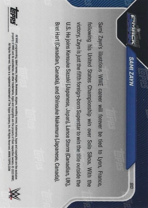 Sami Zayn Nouveau Champion: Nabs 1st US Title in France trading card PW Catalog