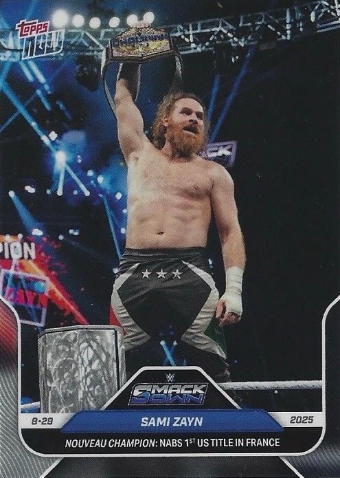 Sami Zayn Nouveau Champion: Nabs 1st US Title in France trading card PW Catalog
