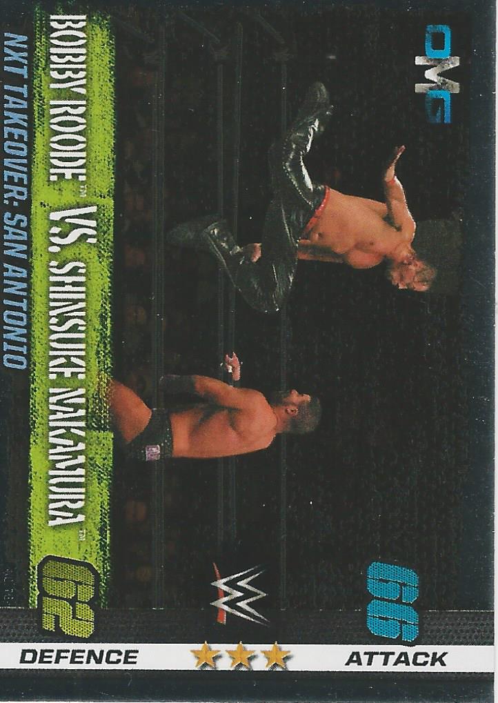 WWE Topps Slam Attax 10th Edition 2017 Roode vs Nakamura #76
