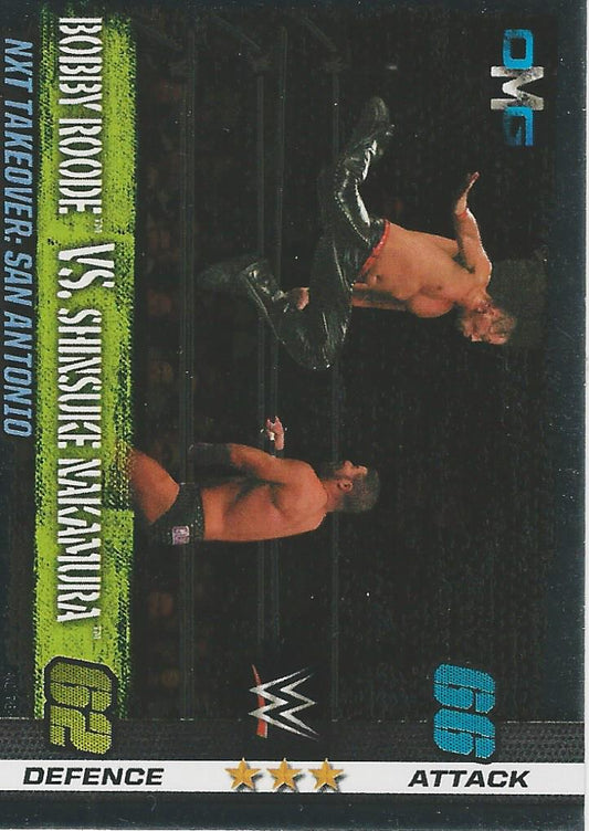 WWE Topps Slam Attax 10th Edition 2017 Roode vs Nakamura #76