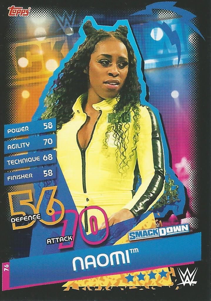 WWE Topps Slam Attax Reloaded 2020 Naomi #76