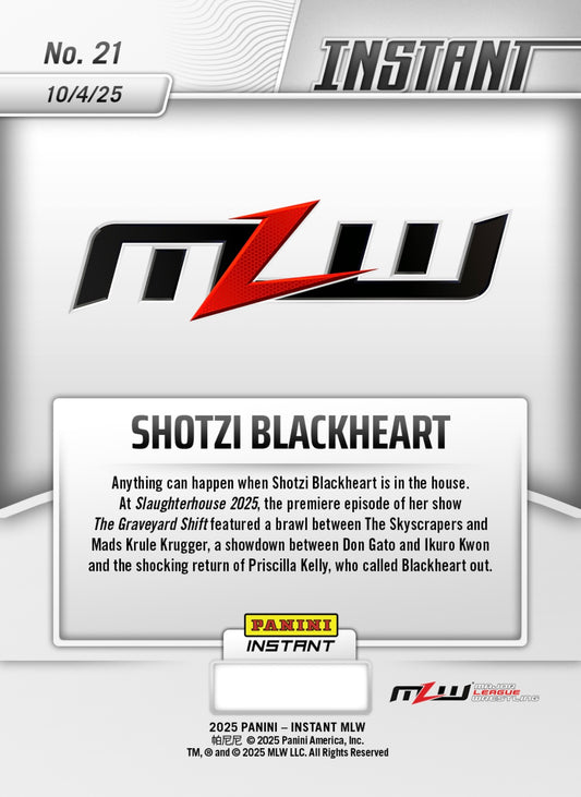 Shotzi Blackheart – Shotzi Blackheart Hosts the Graveyard Shift trading card PW Catalog