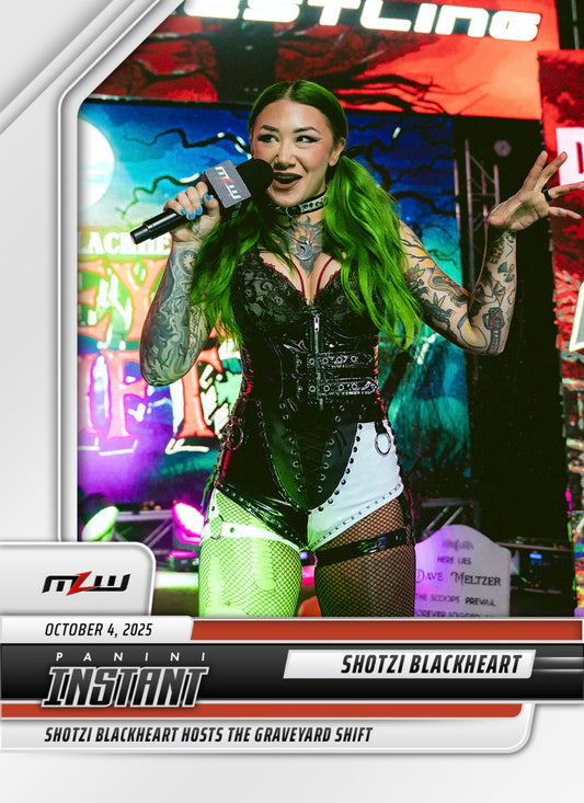 Shotzi Blackheart – Shotzi Blackheart Hosts the Graveyard Shift trading card PW Catalog