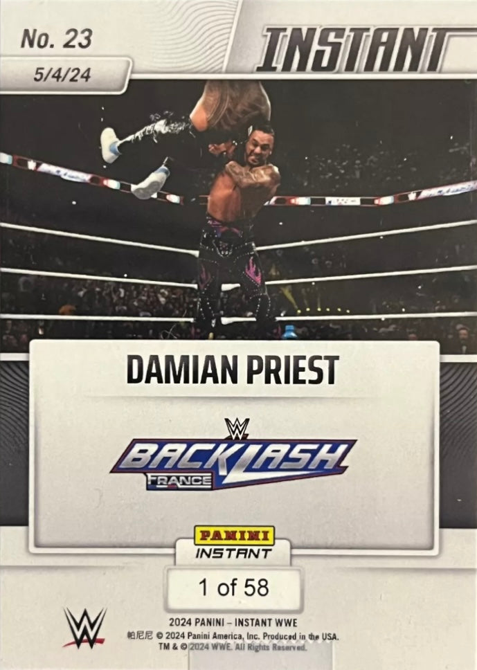 Damian Priest – Damian Priest Retains the World Heavyweight Championship trading card PW Catalog