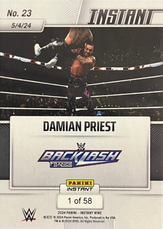 Damian Priest – Damian Priest Retains the World Heavyweight Championship trading card PW Catalog