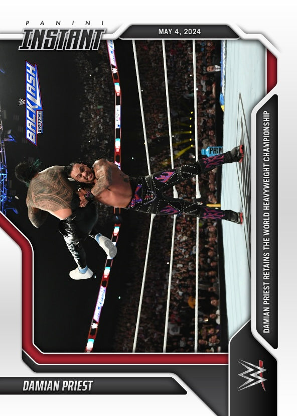 Damian Priest – Damian Priest Retains the World Heavyweight Championship trading card PW Catalog