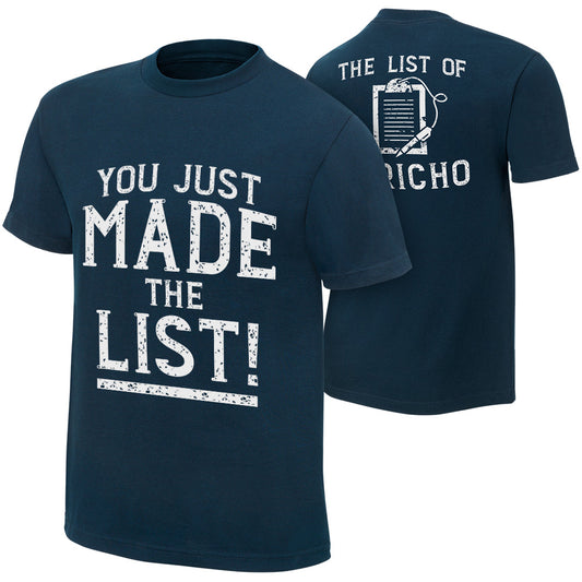 Chris Jericho "You Just Made The List" T-Shirt T-Shirt PW Catalog