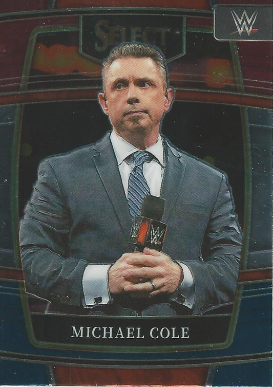 WWE Panini Select 2022 Red/Silver/Blue Michael Cole #100