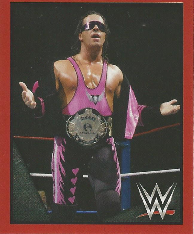 WWE Topps Then Now Forever 2016 Stickers Bret Hart #77