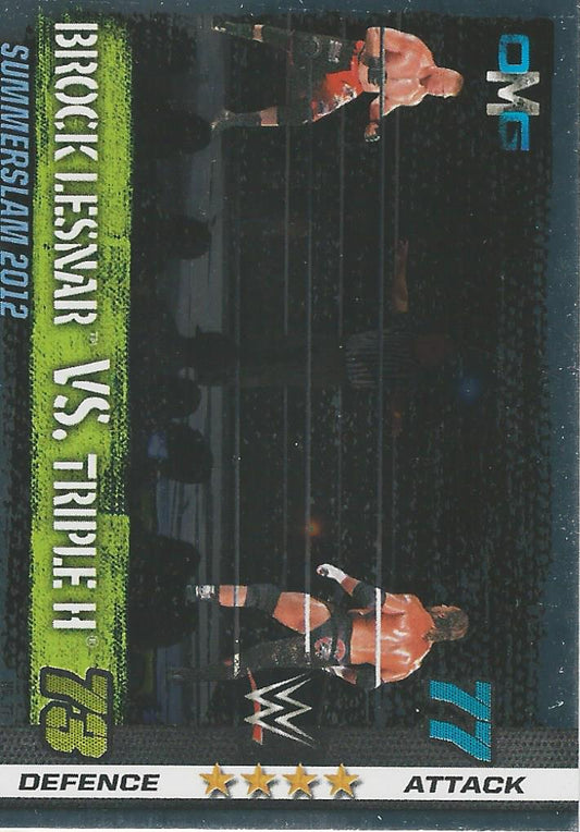 WWE Topps Slam Attax 10th Edition 2017 Brock Lesnar vs HHH