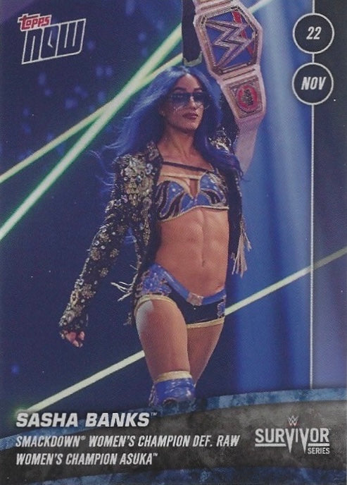 Sasha Banks Smackdown Women’s Champion DEF. RAW Women’s Champion Asuka