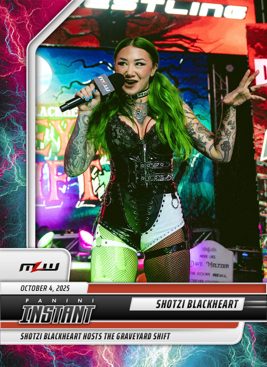 Shotzi Blackheart – Shotzi Blackheart Hosts the Graveyard Shift trading card PW Catalog