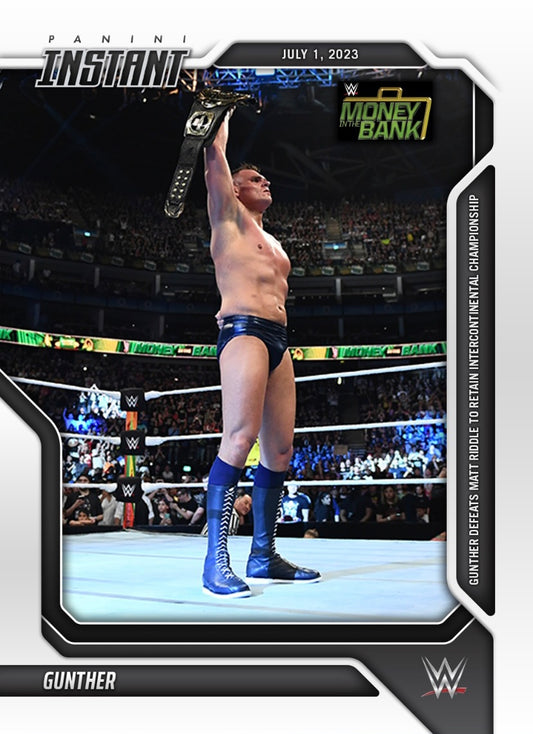 Gunther – Gunther Defeats Matt Riddle to Retain Intercontinental Championship trading card PW Catalog