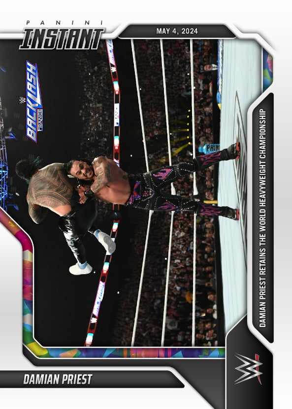 Damian Priest – Damian Priest Retains the World Heavyweight Championship trading card PW Catalog