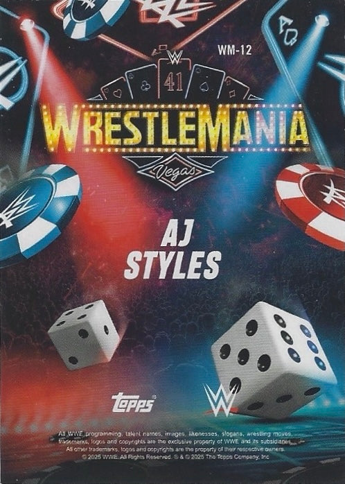 AJ Styles trading card PW Catalog