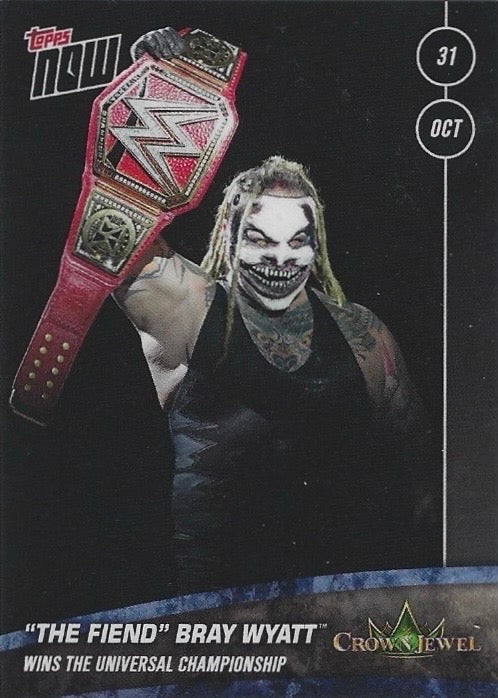 “The Fiend” Bray Wyatt Wins the Universal Championship trading card PW Catalog
