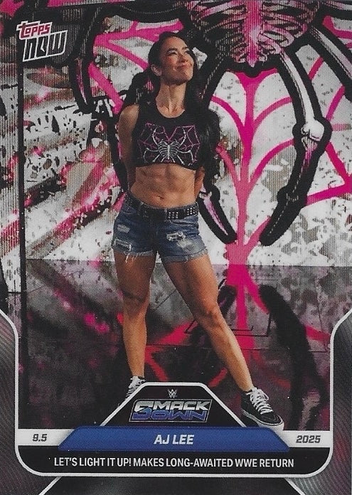 AJ LEE Let’s Light IT UP! Makes Long-Awaited WWE Return trading card PW Catalog