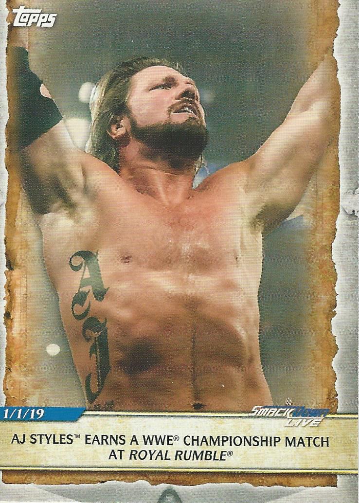 WWE Topps Road to Wrestlemania 2020 AJ Styles #78