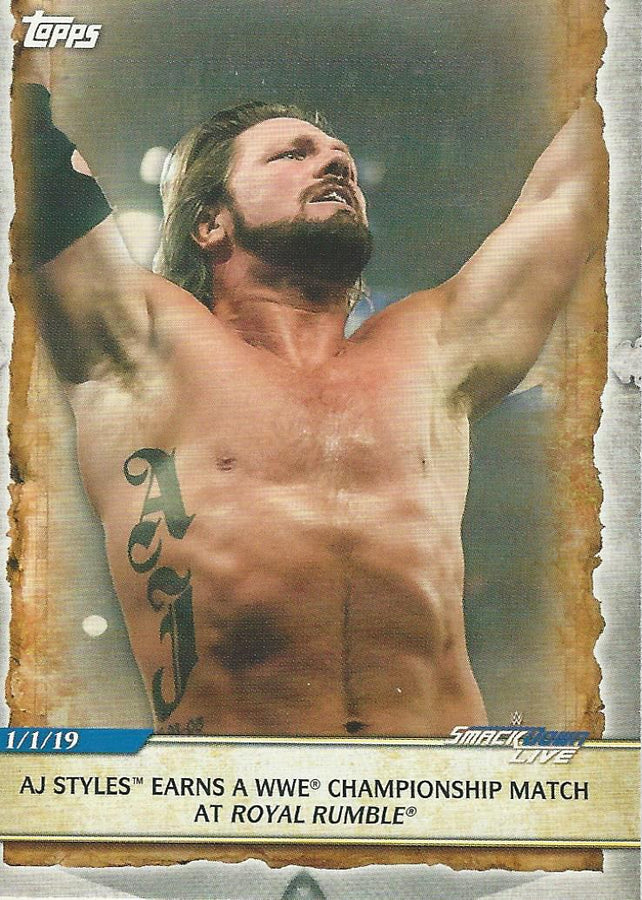 WWE Topps Road to Wrestlemania 2020 AJ Styles #78