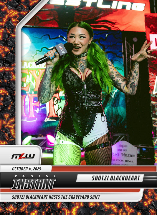 Shotzi Blackheart – Shotzi Blackheart Hosts the Graveyard Shift trading card PW Catalog