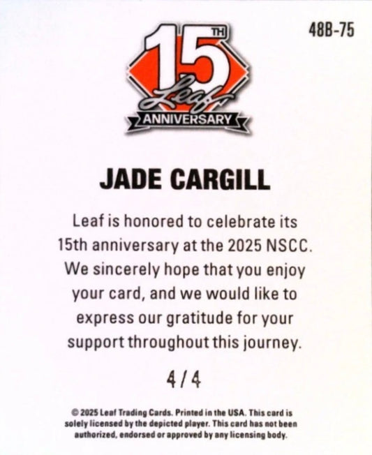 Jade Cargill trading card PW Catalog
