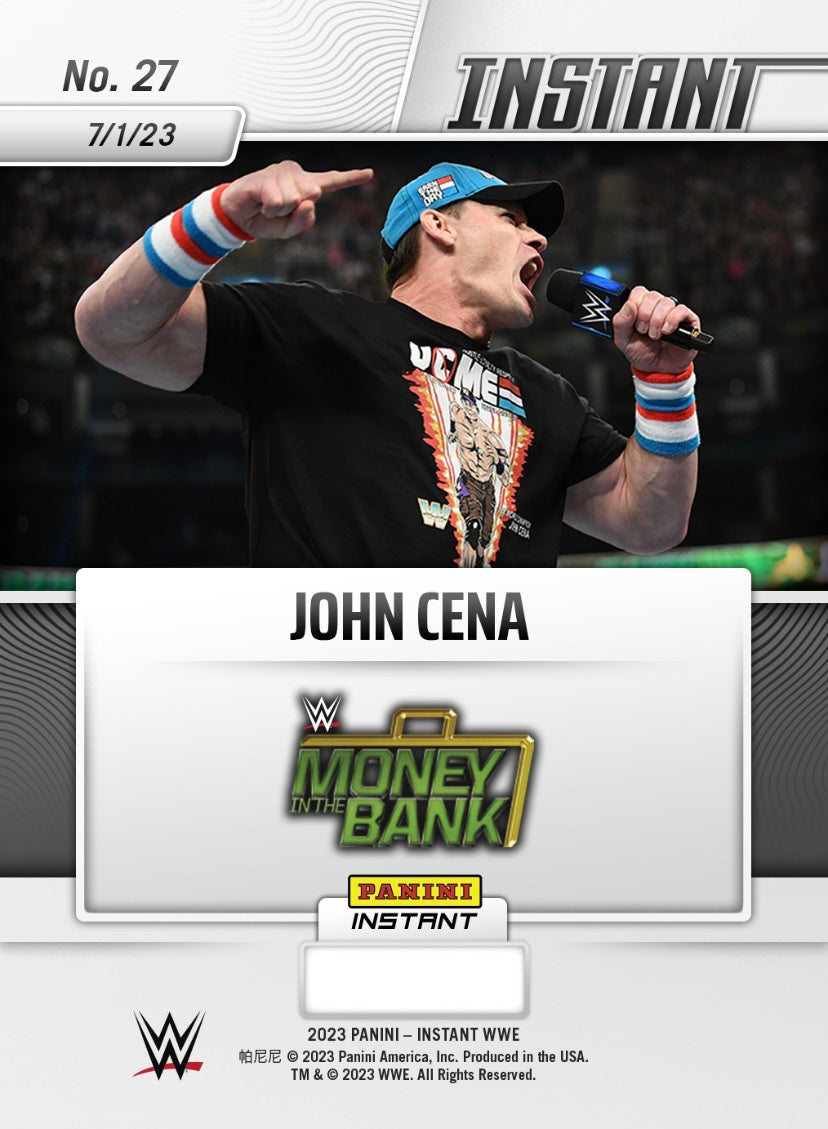 John Cena – John Cena Fires UP the WWE Universe in London trading card PW Catalog