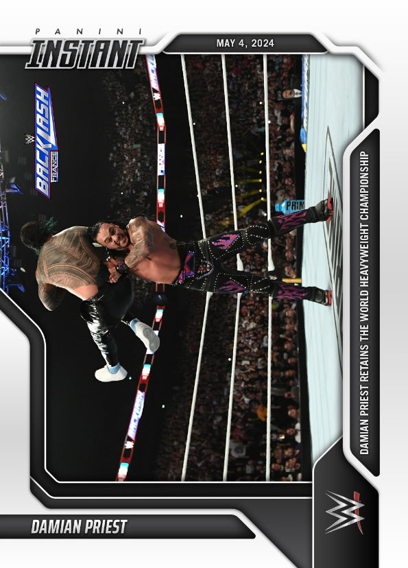 Damian Priest – Damian Priest Retains the World Heavyweight Championship trading card PW Catalog