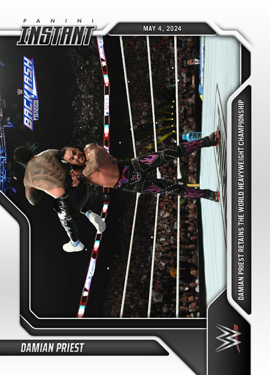 Damian Priest – Damian Priest Retains the World Heavyweight Championship trading card PW Catalog