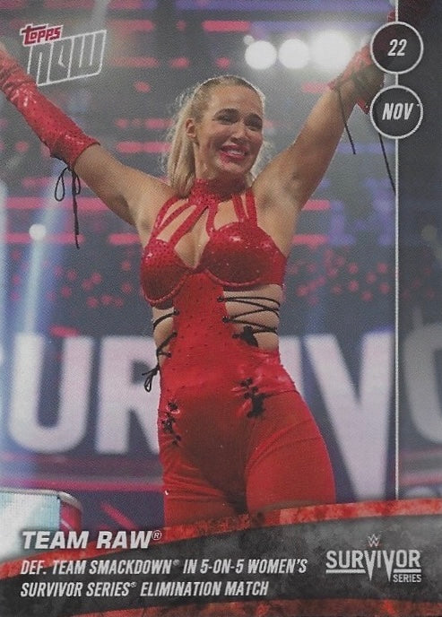 Team RAW DEF. Team Smackdown in a 5-ON-5 Women’s Survivor Series Elimination Match trading card PW Catalog
