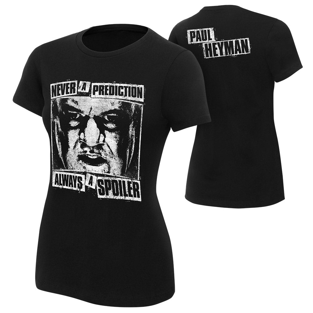 Paul Heyman "Never a Prediction" Women's Authentic T-Shirt T-Shirt PW Catalog