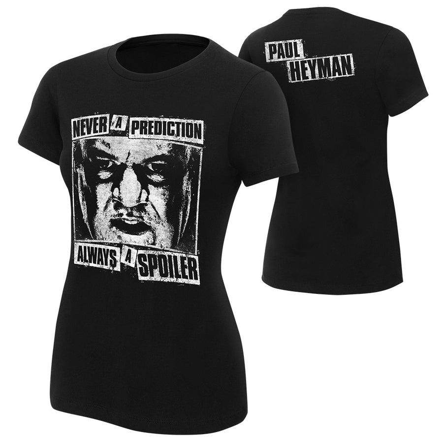 Paul Heyman "Never a Prediction" Women's Authentic T-Shirt T-Shirt PW Catalog