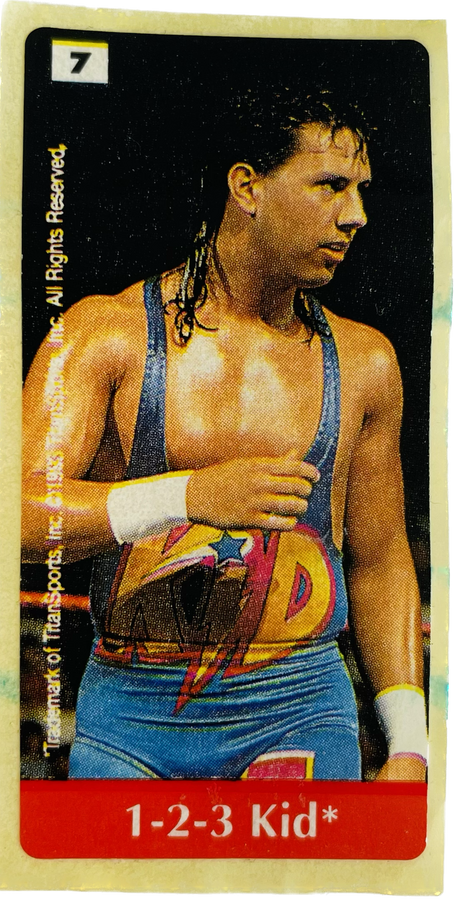 WWF Dunkin Bubble Gum Stickers (1993) #7 1-2-3 Kid