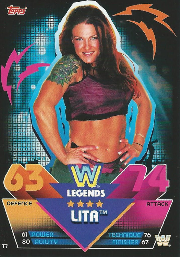 WWE Topps Slam Attax Reloaded 2020 Lita T7 trading card PW Catalog
