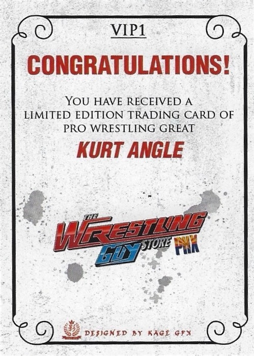 Kurt Angle trading card PW Catalog