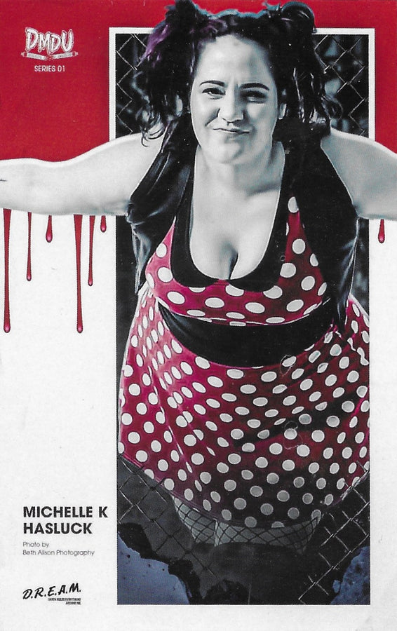 Michelle K Hasluck trading card PW Catalog