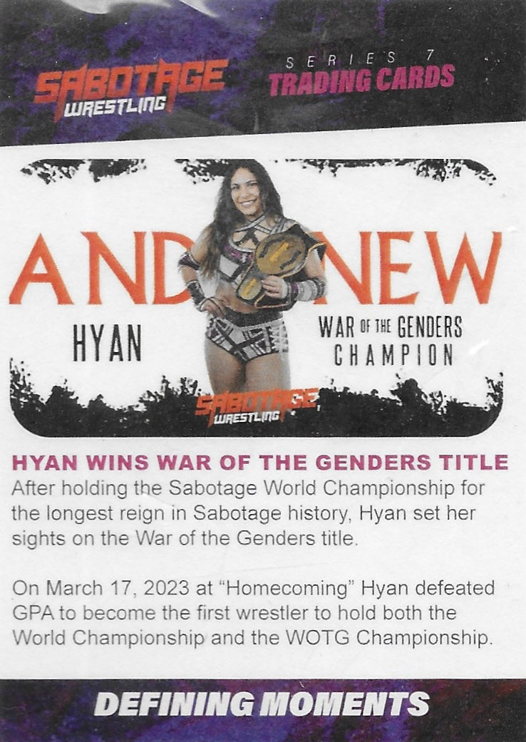 Defining Moments – Hyan trading card PW Catalog