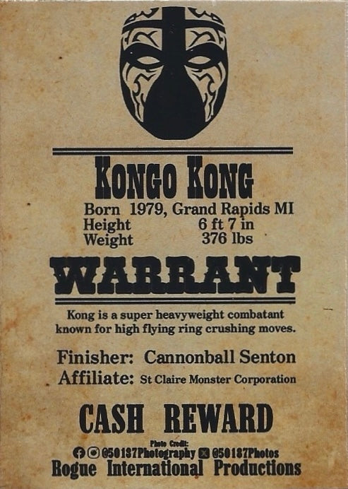 Kongo Kong trading card PW Catalog