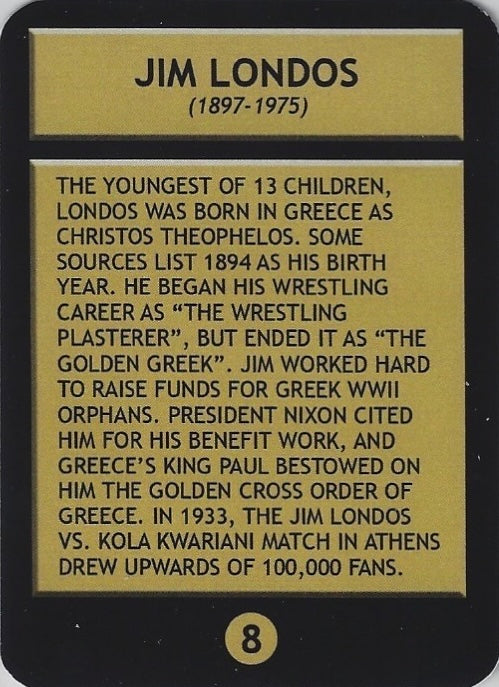 JIM Londos trading card PW Catalog