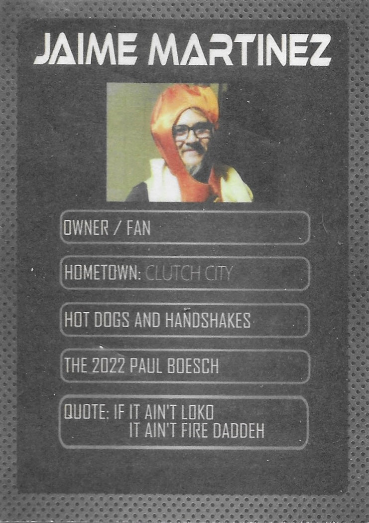 Jaime Martinez trading card PW Catalog