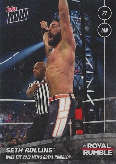Seth Rollins Wins the 2019 Men’s Royal Rumble trading card PW Catalog