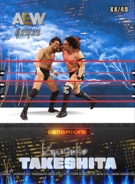 1/25/25 – Konosuke Takeshita – Konosuke Takeshita Defeats Katsuyori Shibata in a Close Match at AEW Collision: Homecoming