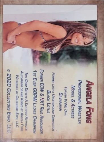 Angela Fong trading card PW Catalog