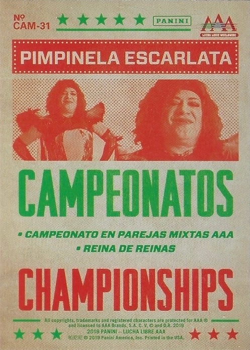 Pimpinela Escarlata trading card PW Catalog