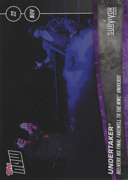 Undertaker Delivers HIS Final Farewell to the WWE Universe trading card PW Catalog
