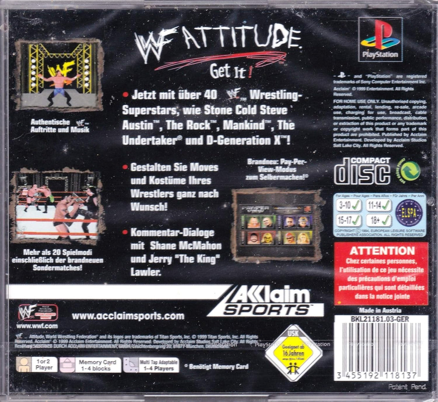 WWF Attitude [PlayStation] PWcatalog