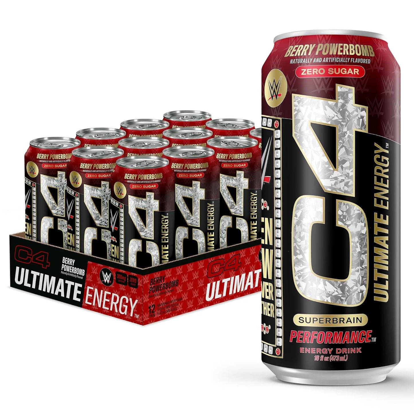 C4 Ultimate  WWE  Energy Drink Berry Powerbomb